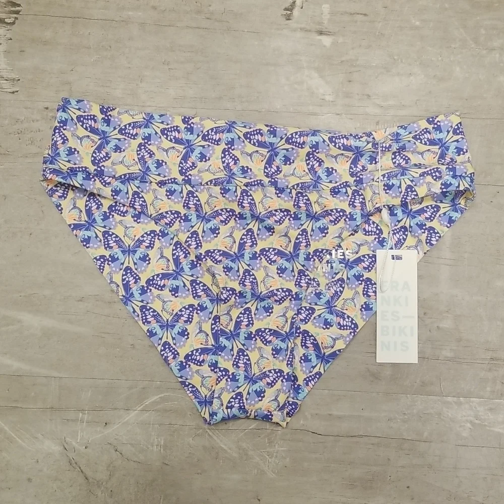 💕FRANKIE'S BIKINIS💕 Gavin Cheeky Bikini BOTTOM ~ Monarch Butterflies M NWT